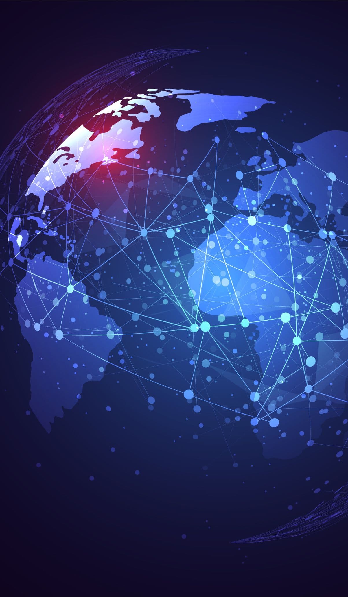 Abstract cyber network and globe visual